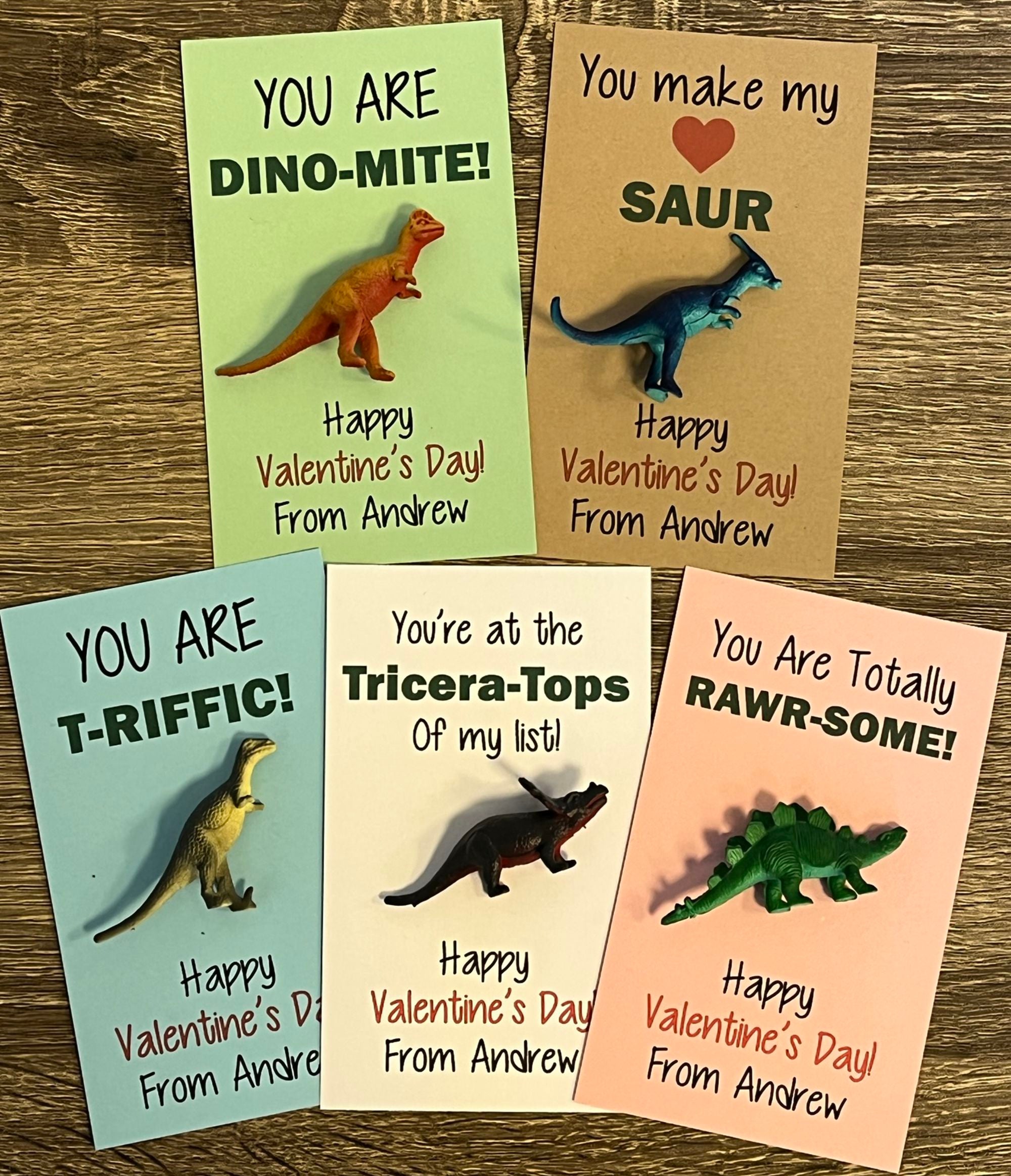 Dinosaur valentine cards - Dinosaur party favors – Favor Universe